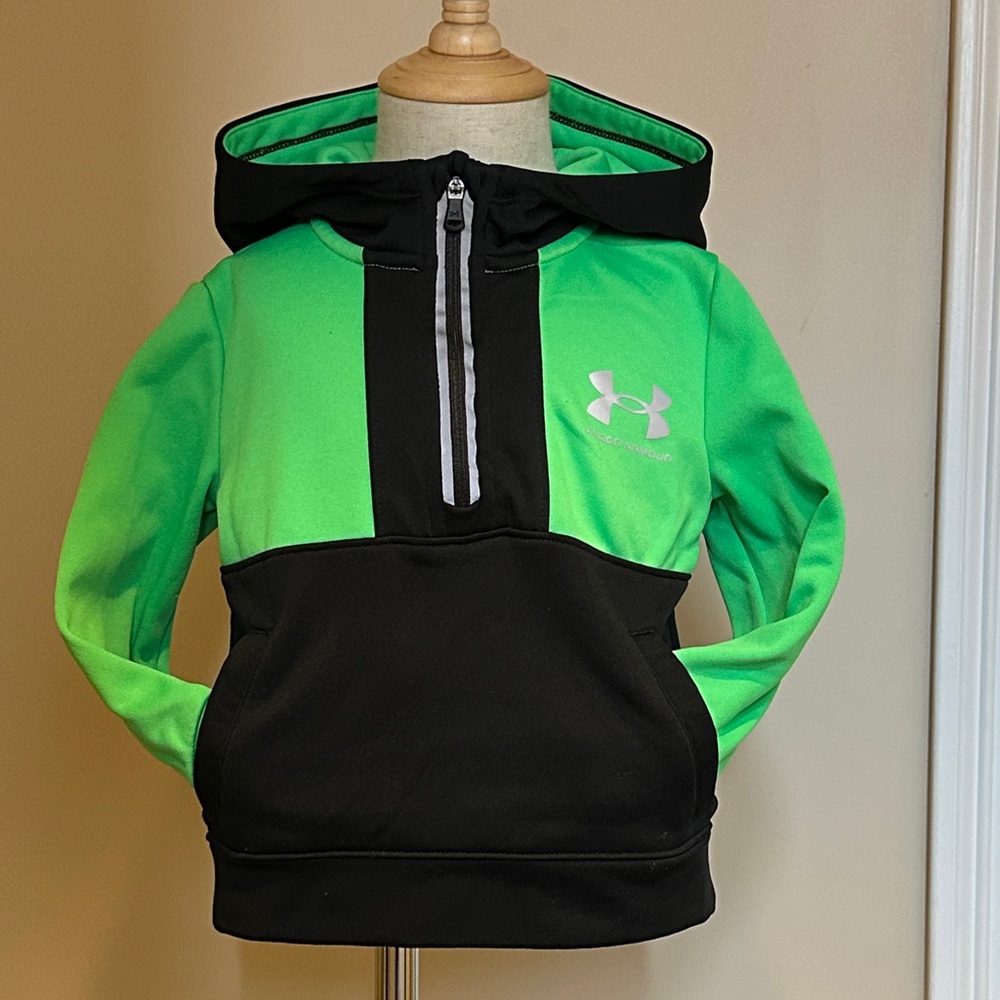 Under Armour toddler Neon Green and Black Hoodie
